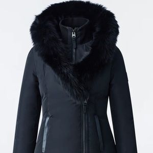 Rudsak wingla jacket black fur hood
